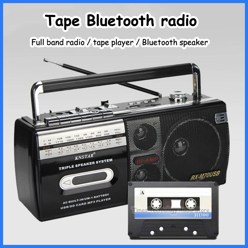 Di động cổ điển retro USB AM/FM/SW MULTIBAND STEREO STEREO WIRELET BOOTOTOTH Color: MK-133 Black