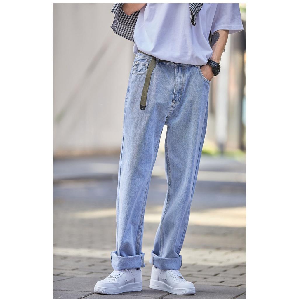 Quần jean baggy ông suông rộng nam, nữ SR01, quần bò nam Top xu hướng 2021