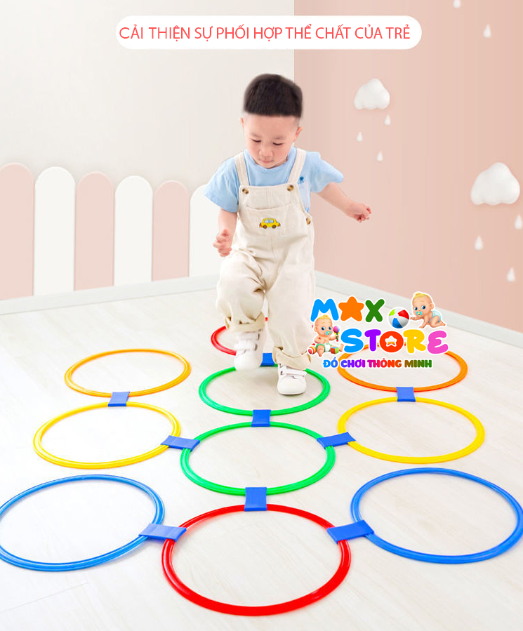 Bộ Đồ Chơi 10 Vòng Nhảy Tròn 38cm Vui Nhộn Cho Bé