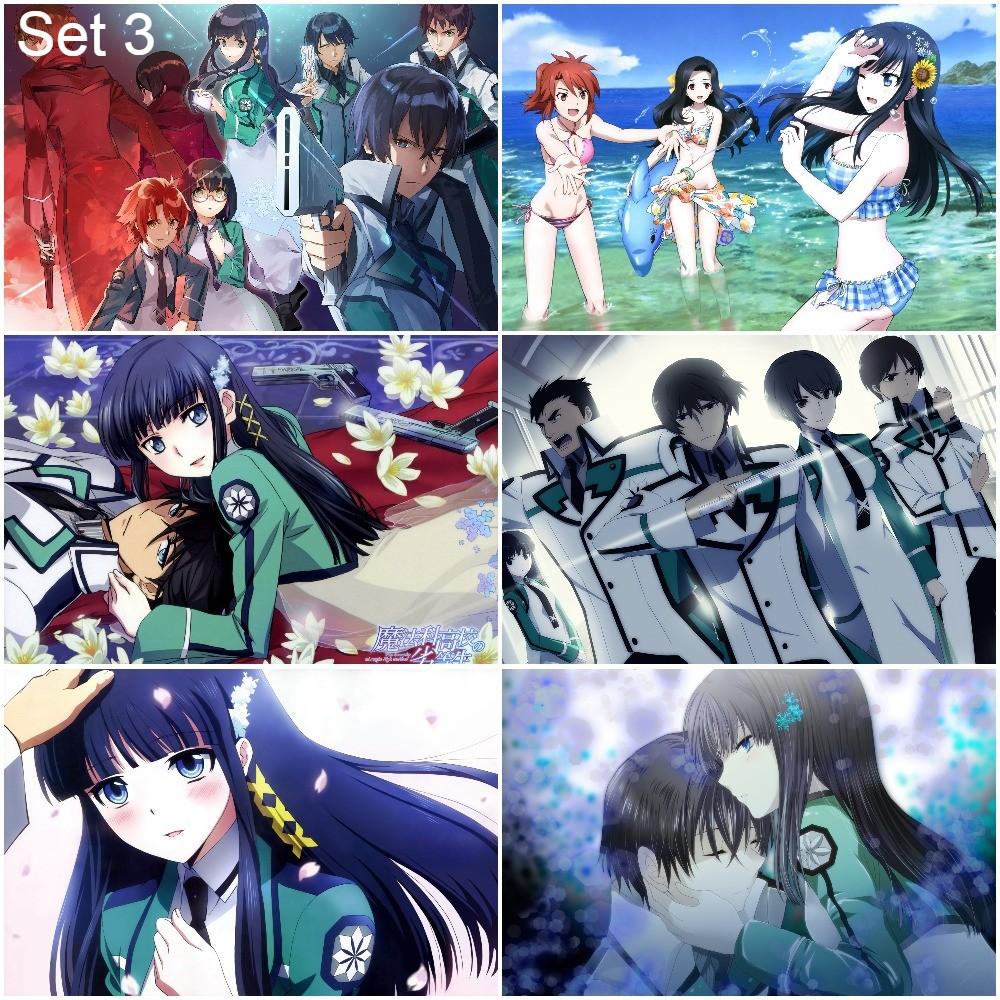 Bộ 6 Poster anime Mahouka Koukou no Rettousei - Trường Học Phép Thuật (bóc dán) - A3,A4,A5