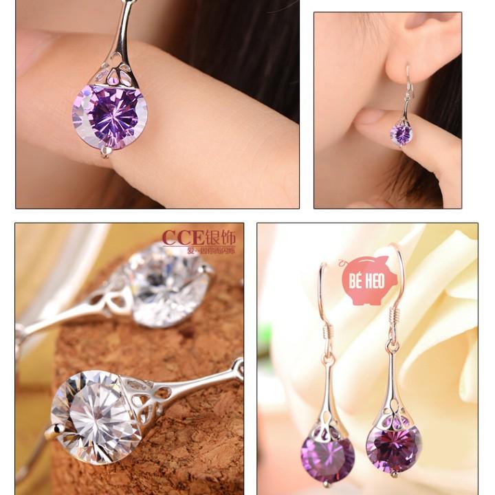 Bông tai nữ giọt nước - Trang sức Bé Heo BHBT447