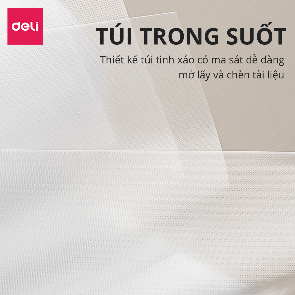 File Lá Đựng Tài Liệu A4 / Túi Tài Liệu Lá A4 20/30/40/60 Lá Deli - Lưu Trữ Tài Liệu Chứng Từ Hồ Sơ Phù Hợp Học Sinh Văn Phòng