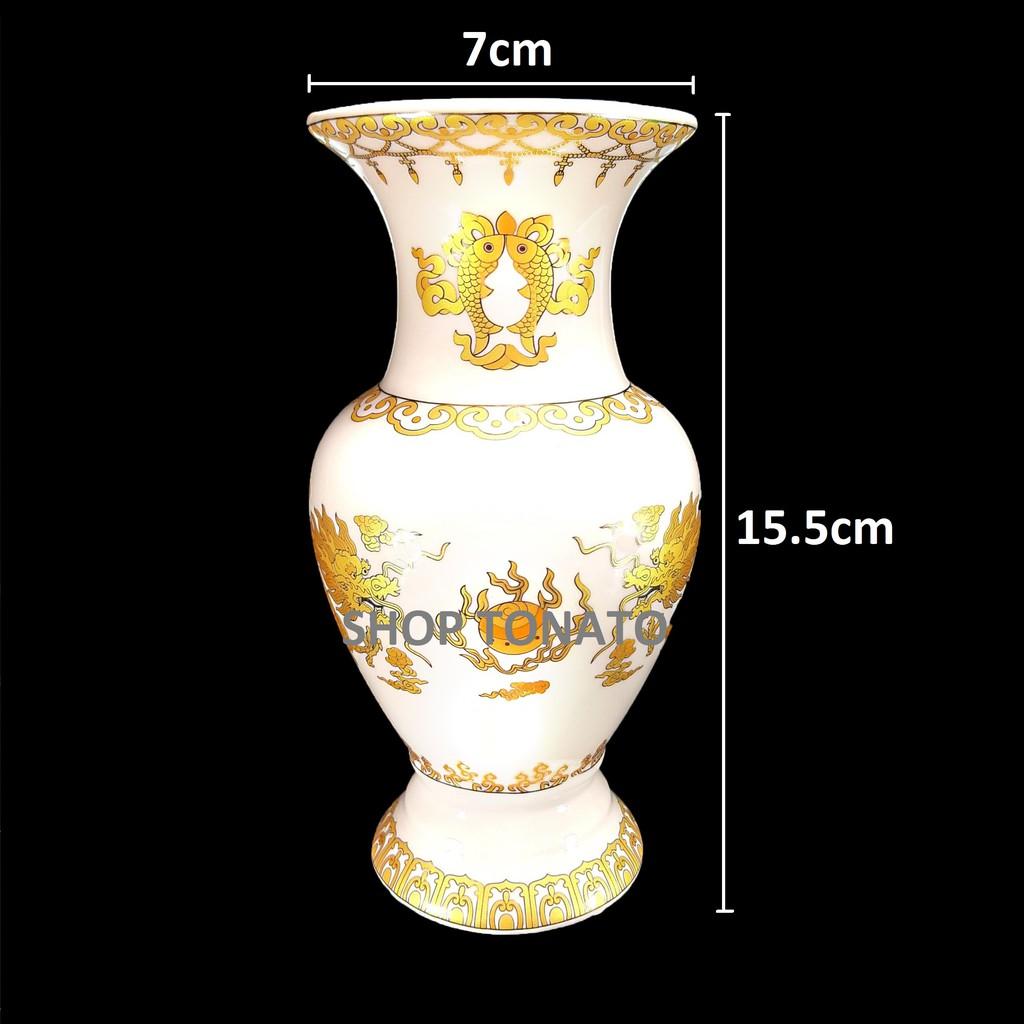 BÌNH BÔNG,LỌ HOA RỒNG HỒNG 889 CAO 15.5CM,17.5CM,20.5CM,23CM,25.5CM