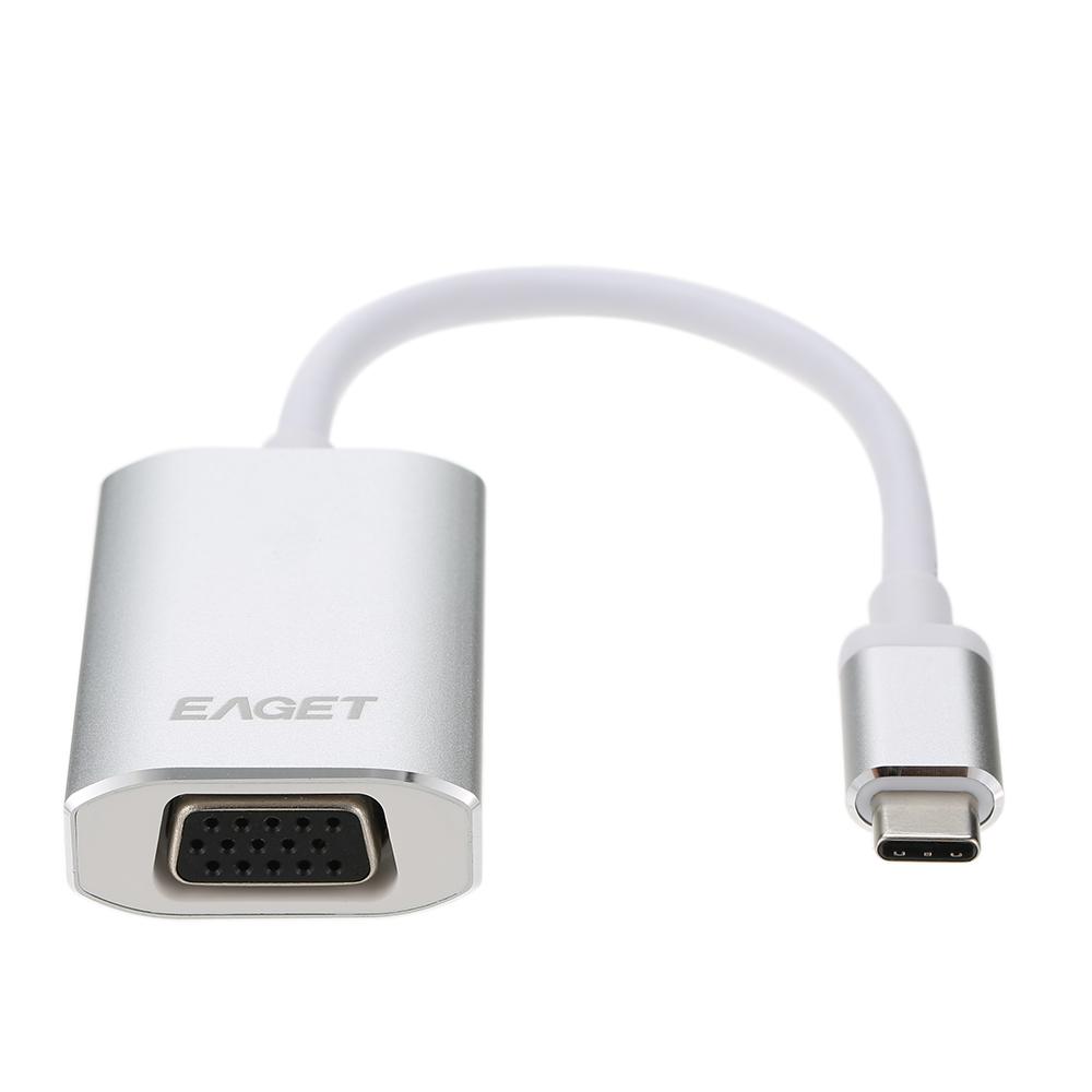 Bộ chuyển đổi EAGET Type-C sang VGA HD cho máy tính xách tay MacBook Pro TV điện thoại thông minh