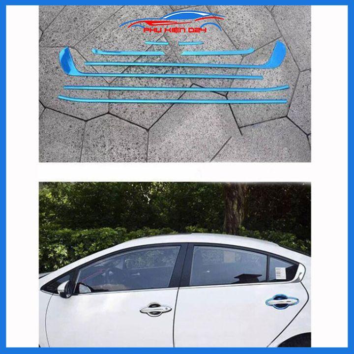 Bộ nẹp viền chân kính cong kính Kia K3, Cerato 2016-2018 Inox sáng bóng chuẩn form xe