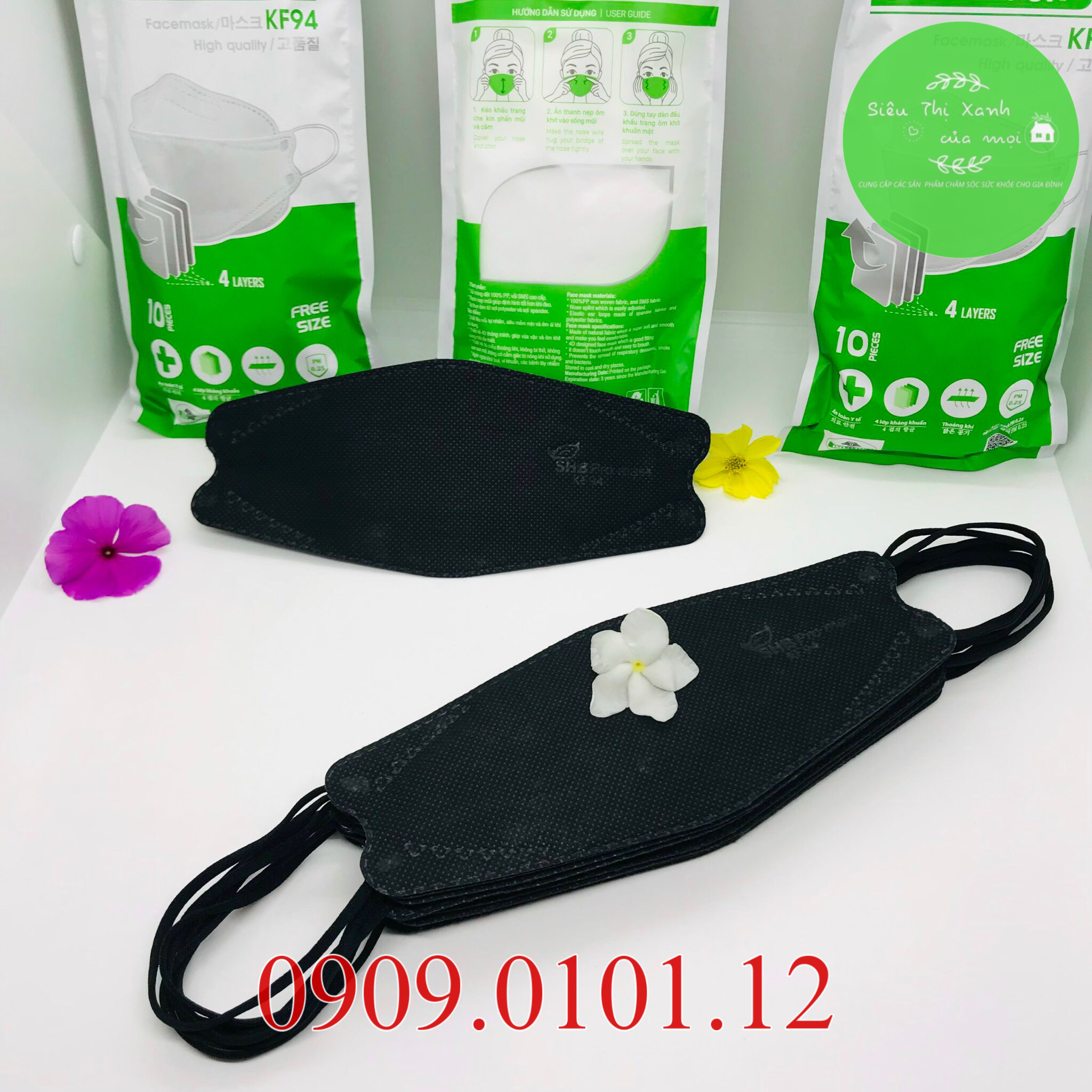 (Thùng 300 cái) Khẩu trang kf94 SHB pro mask chính hãng, khẩu trang 4d mask 4 lớp