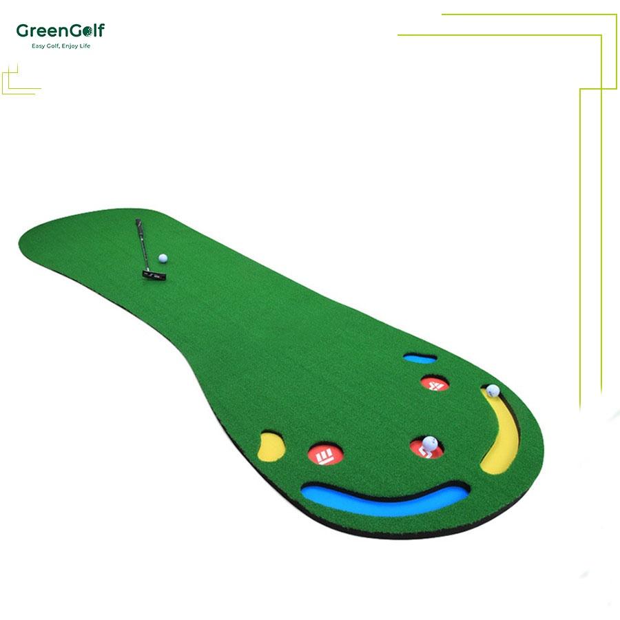 (VIDEO Thực Tế) Thảm Putt Golf Bàn Chân BIGFOOT/ Kích Thước 0.9x3m/ Thảm Tập Putt Golf Cuốn Gọn Dễ Dàng/ Tặng 3 Bóng Cũ