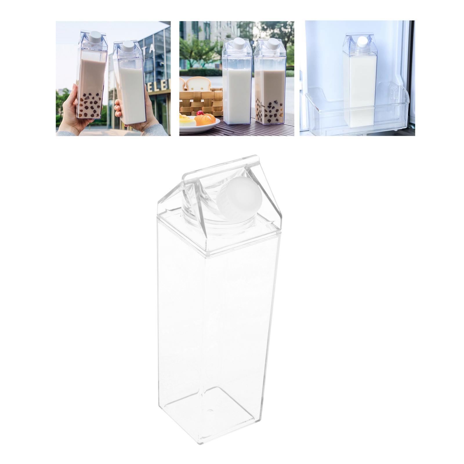 2X Milk Carton Water Bottle Portable Juice Bottle For Travel Camping Coffee