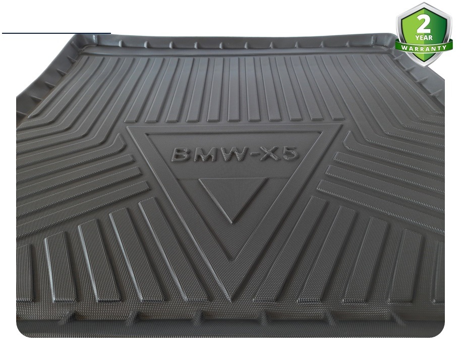 Thảm lót cốp xe ô tô BMW X5 2008-2017 nhãn hiệu Macsim chất liệu TPV cao cấp màu đen