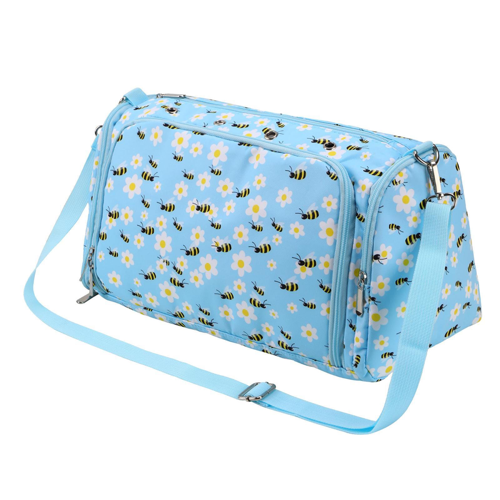 Yarn Case Knitting Tote Knitting Bag Zippered Lightweight Large Capacity Small Carrying Case Travel Multipockets Organizer Storage Tote