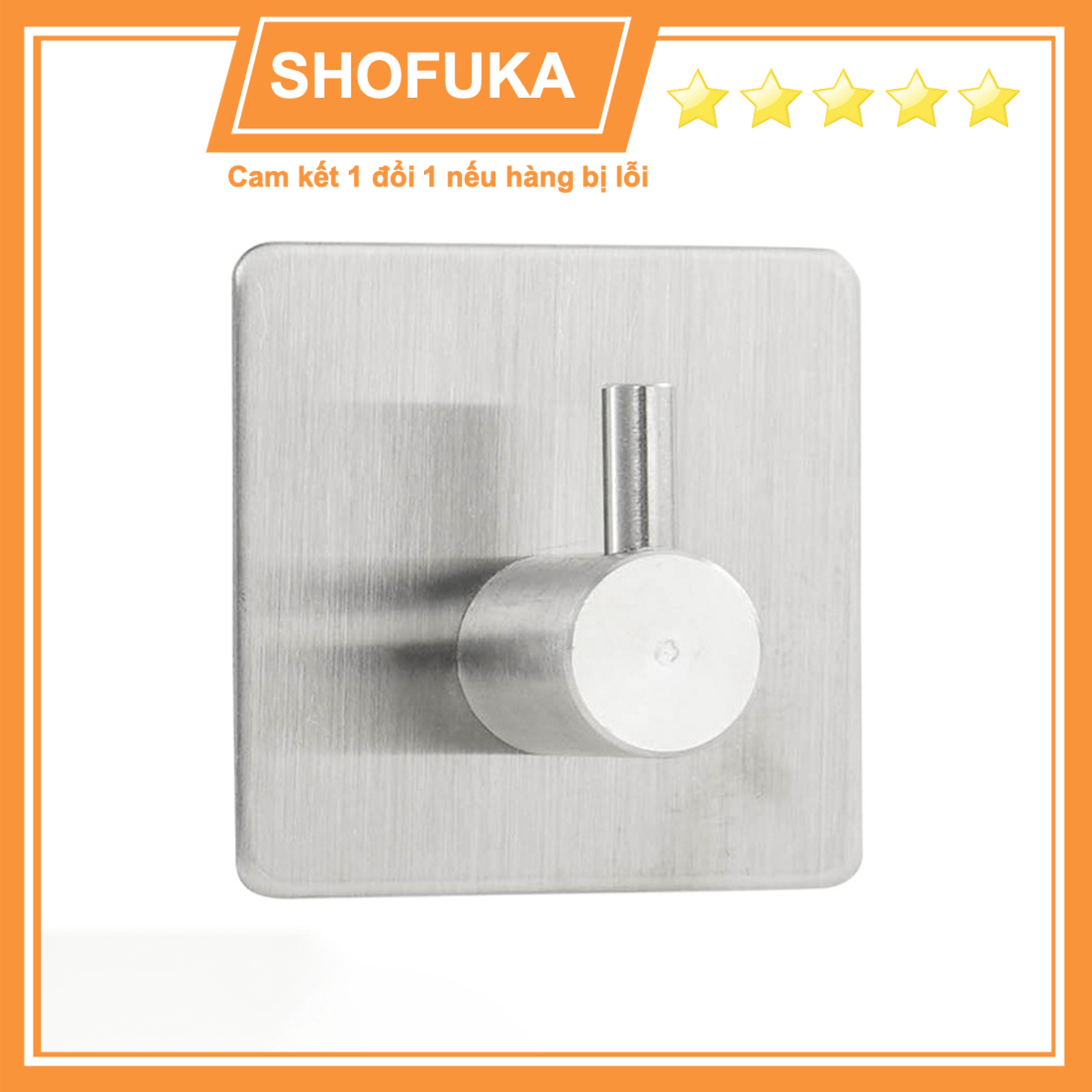 Móc Dán Tường Inox 304 Sang Trọng, Cứng Cáp, Dùng Keo 3M, Nhiều Kiểu Dáng Đẹp - Mẫu 8