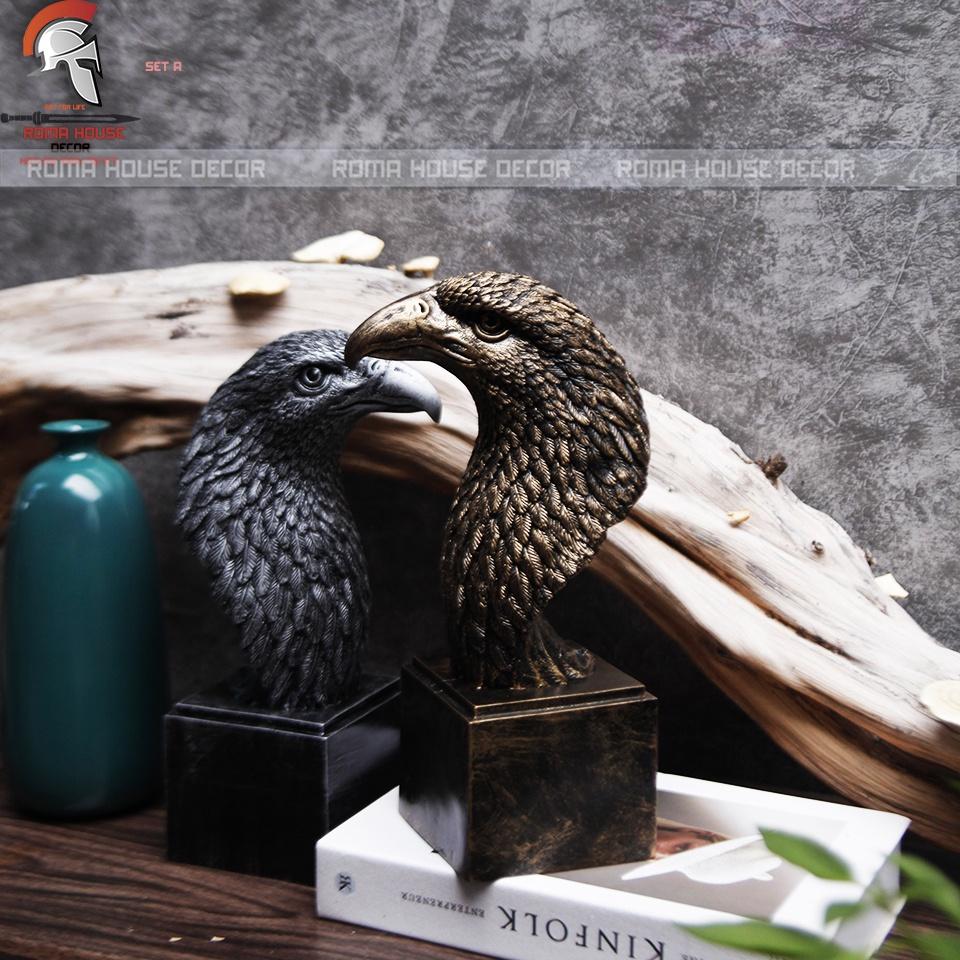 Tượng chim đại bàng decor trang trí nhà cửa cao 30cm