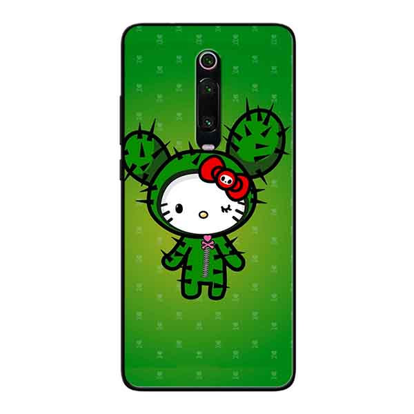 Ốp Lưng in cho Xiaomi Redmi K20 Pro Mẫu Kitty Nền Xanh - Hàng Chính Hãng