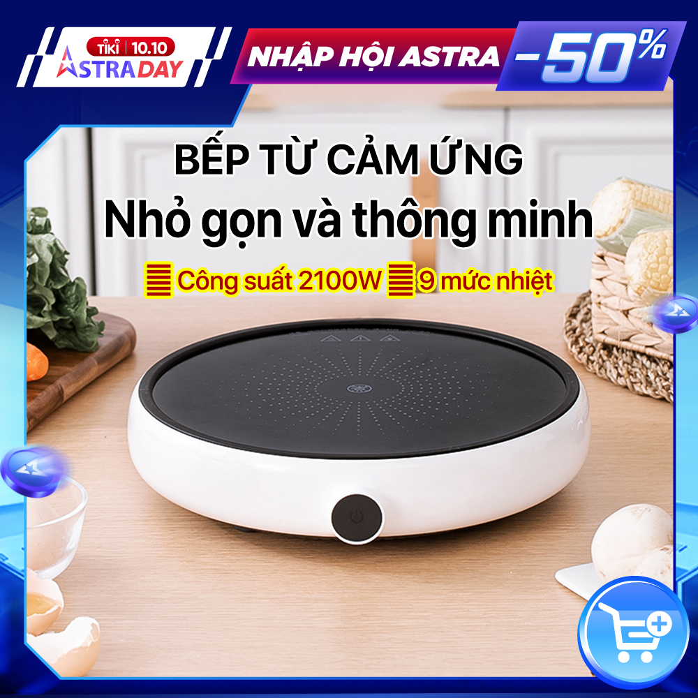 Bếp Cảm Ứng Từ ZHIWUZHU ZCL010-1A Bản Quốc Tế Có 9 Mức Nhiệt Điều Chỉnh Bằng Núm Xoay Cơ