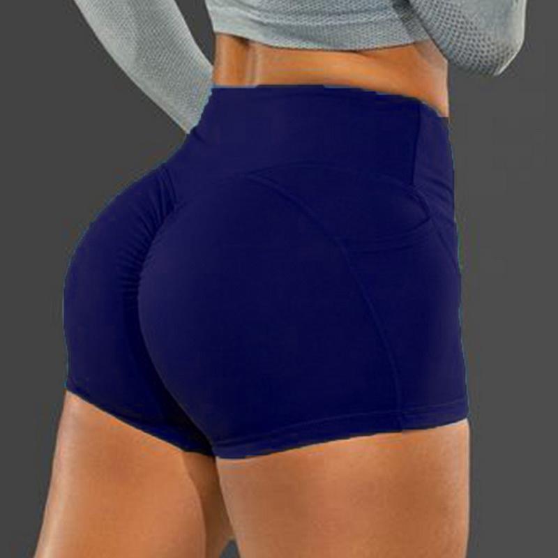 Tập Yoga Quần Short Thể Thao Nữ Cao Cấp Co Giãn Liền Mạch Thể Dục Quần Legging Đẩy Lên Huấn Luyện Chạy Bộ Thể Dục Tập Luyện Quần Short Color: Black Size: XL