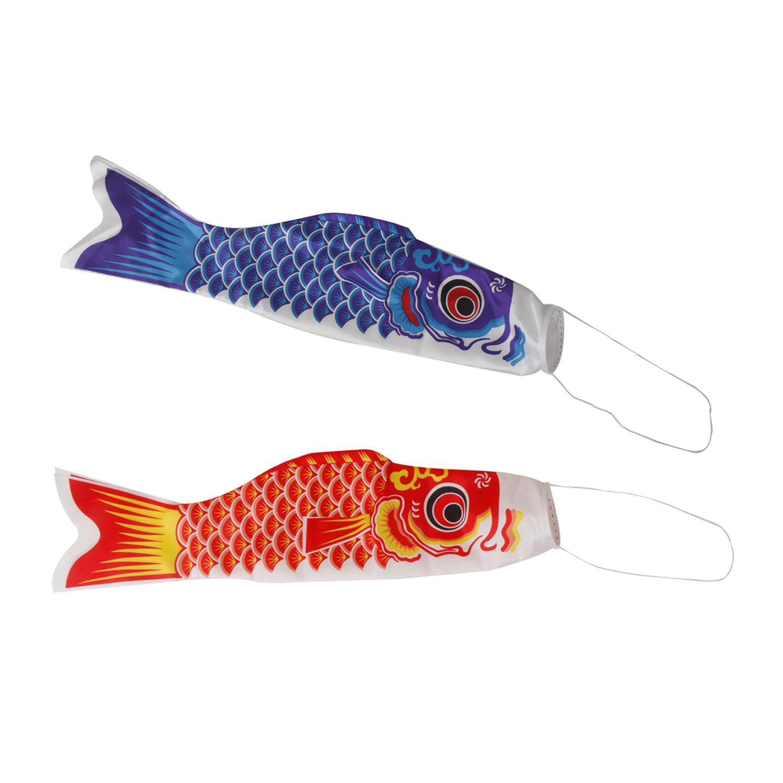 2pcs Japanese Style Windsock Carp Flag Streamer  Hanging Decor