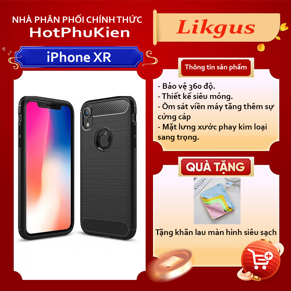 Ốp Lưng Iphone XR Chống Sốc Dẻo