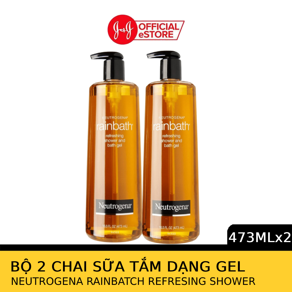 Bộ 2 chai Sữa tắm dạng gel Neutrogena Rainbath Original refreshing shower and bath gel 473ml/chai