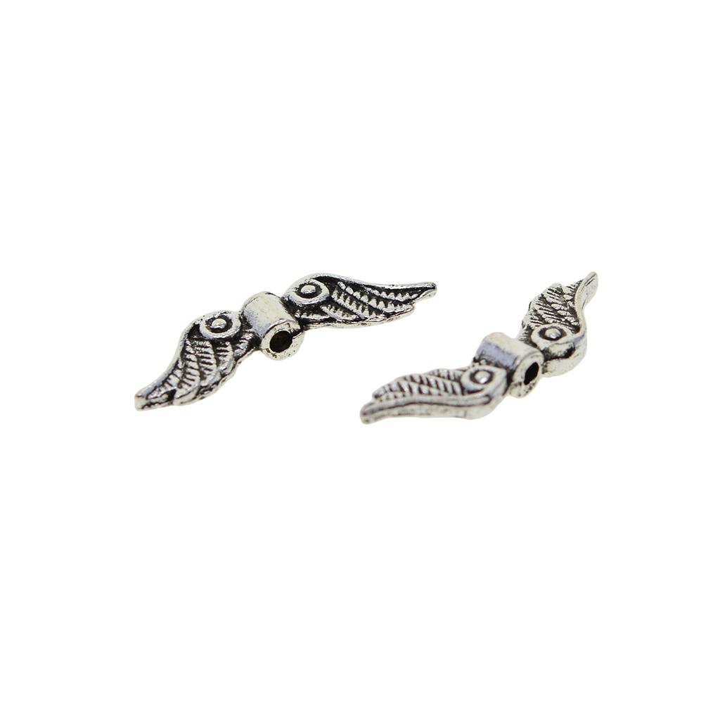 100 Pcs Angel Metal Beads Loose Spacer Beads Intermediate Beads Decorative Beads Craft Beads for Necklaces, Bracelets