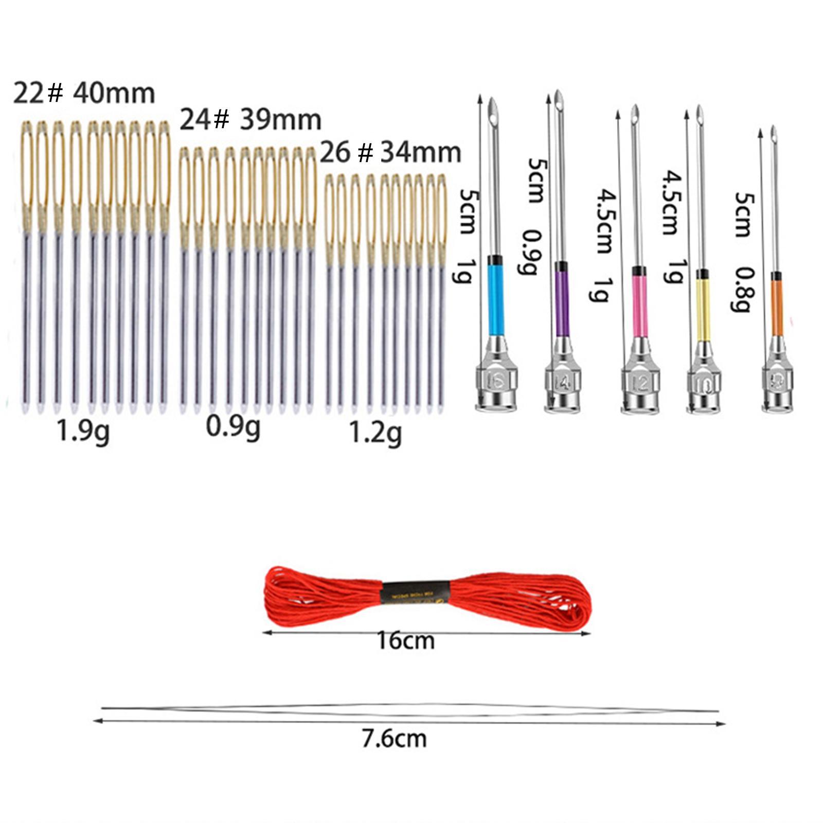 Embroidery Punch Needle, 62 Pcs Punch Needle Tool with Needle Punch, 48 Pcs Embroidery Thread, Embroidery Needles, Punch Needle Kit for Beginners
