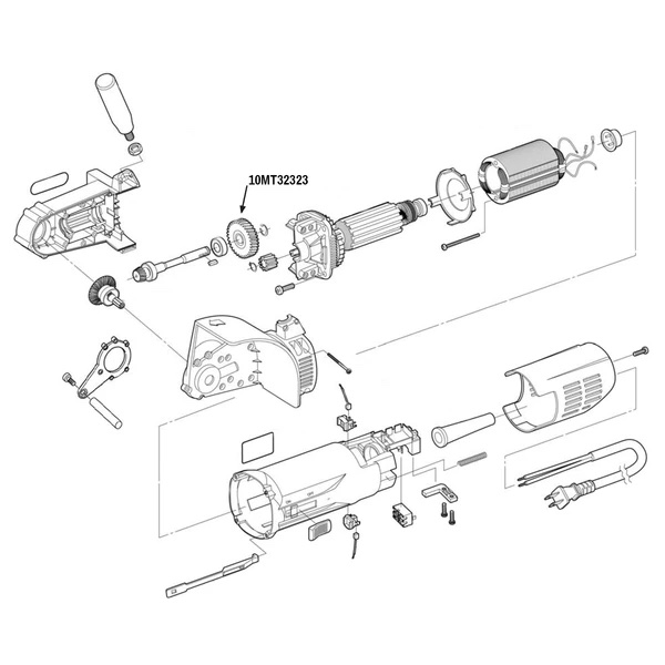 Bộ bánh răng cho máy bắn nhám cầm tay Bristle Blaster, mã 32323, Montipower, Đức