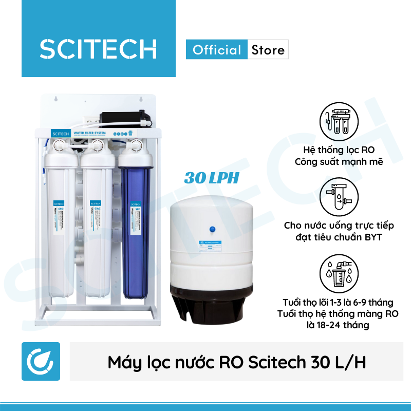 Máy lọc nước RO bán công nghiệp Scitech 30-100L/H - Hàng chính hãng