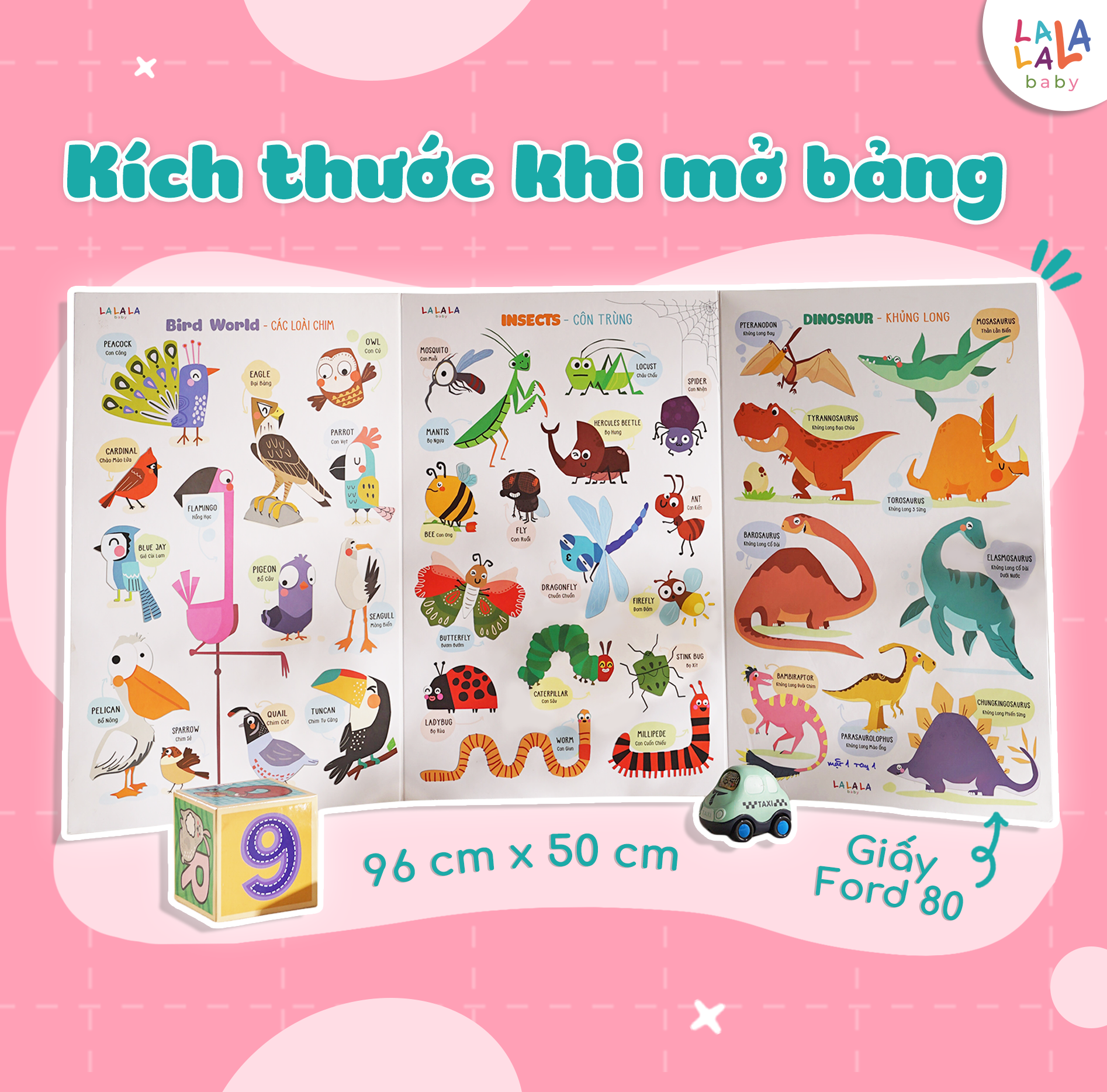 Bảng gấp thông thái - My First Learning chart (Dành cho bé từ 1 tuổi) - Lalala Baby