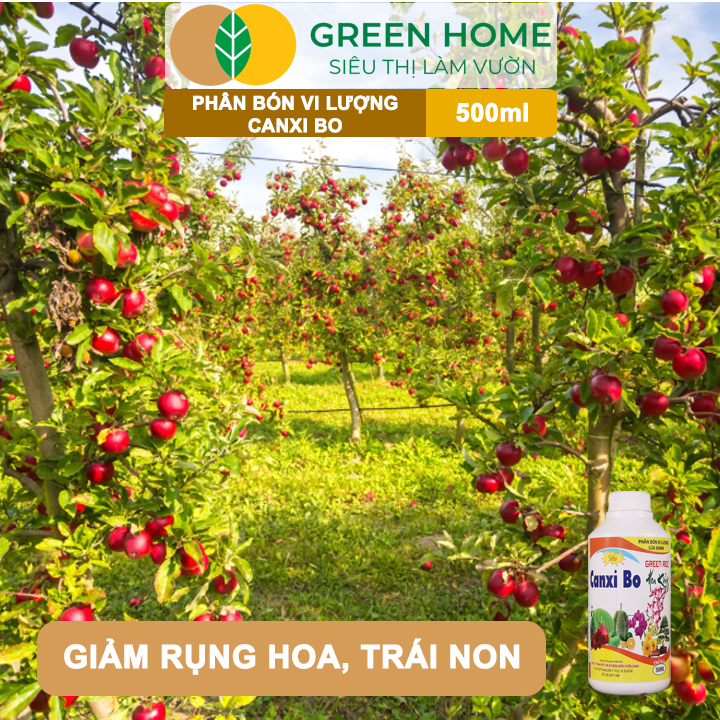 Phân Bón Vi Lượng Canxi Bo GreenHome, Chai 500ml, Chống Rụng Hoa, Tăng Đậu Trái, Giúp Trái Lớn Nhanh