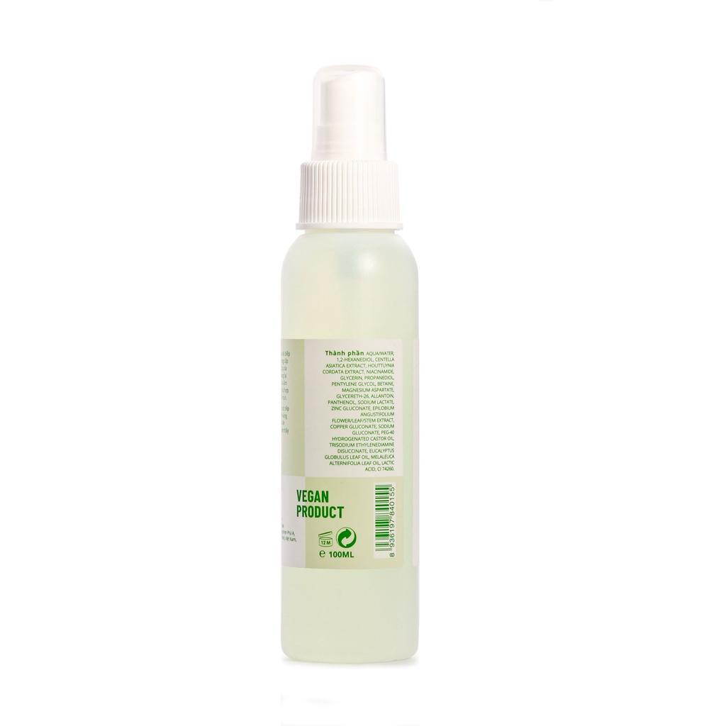Xịt khoáng rau má & diếp cá herbario 100ml cấp ẩm cấp nước giúp da không bị khô
