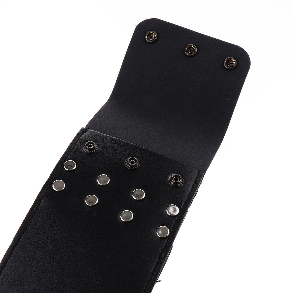 Hunting  Leather  Quiver Pocket Holder Bag for 12  Black