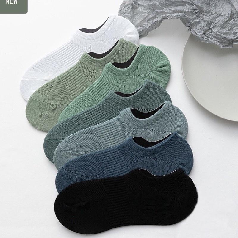 Combo 7 Đôi Tất vớ lười mắt cá chân nam nữ Cotton Cao Cấp co giãn kháng khuẩn , khử mùi , thoáng khí , không bai nhão