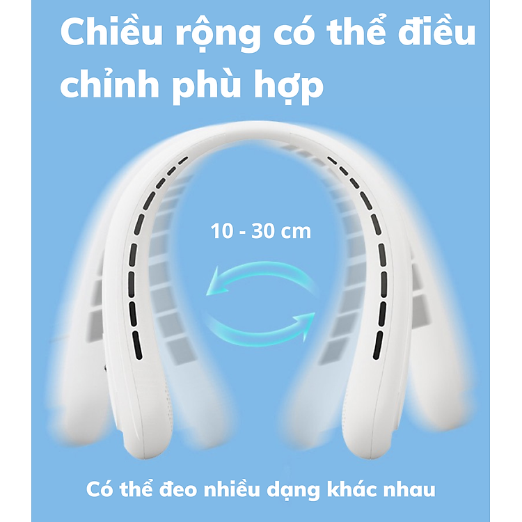 Quạt Fan mini đeo cổ / choàng cổ hiệu WiWU Halter Neck Fan FS02 - thổi gió góc 120 độ, không cánh quạt hạn chế tiếng ồn, hoạt động lên lên đến 10h - hàng nhập khẩu