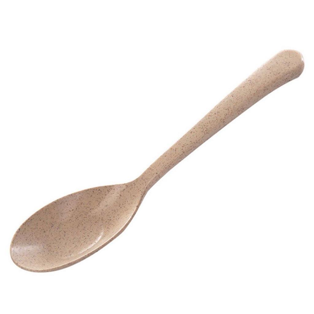 ☆YOLA☆ Eco Friendly Wheat Straw Kitchen Tableware Soup Spoon Portable New Flatware Kids Long Handle