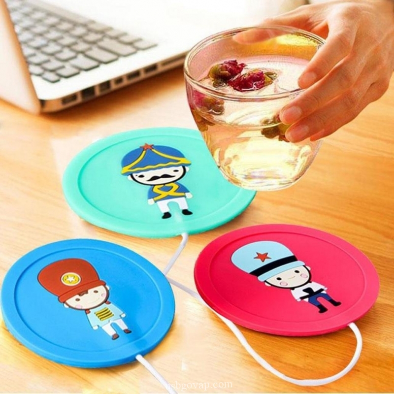 Đế Hâm Nóng Đồ Uống Hàng Chính Hãng MINIIN - Đế Làm Nóng Đa Năng Cao Cấp Có Cổng Sạc USB Họa Tiết Hoạt Hình Dễ Thương