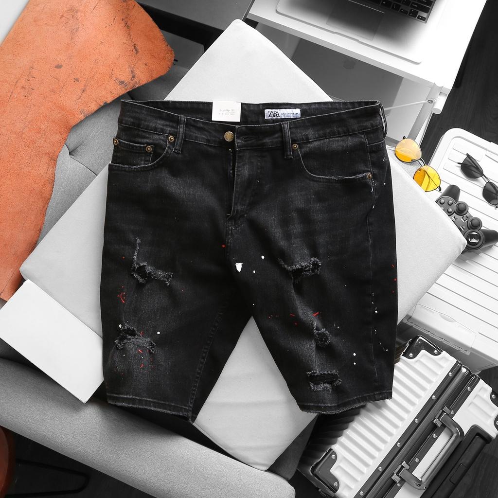 QUẦN SHORT JEAN NAM BIGSIZE - tông đen xám