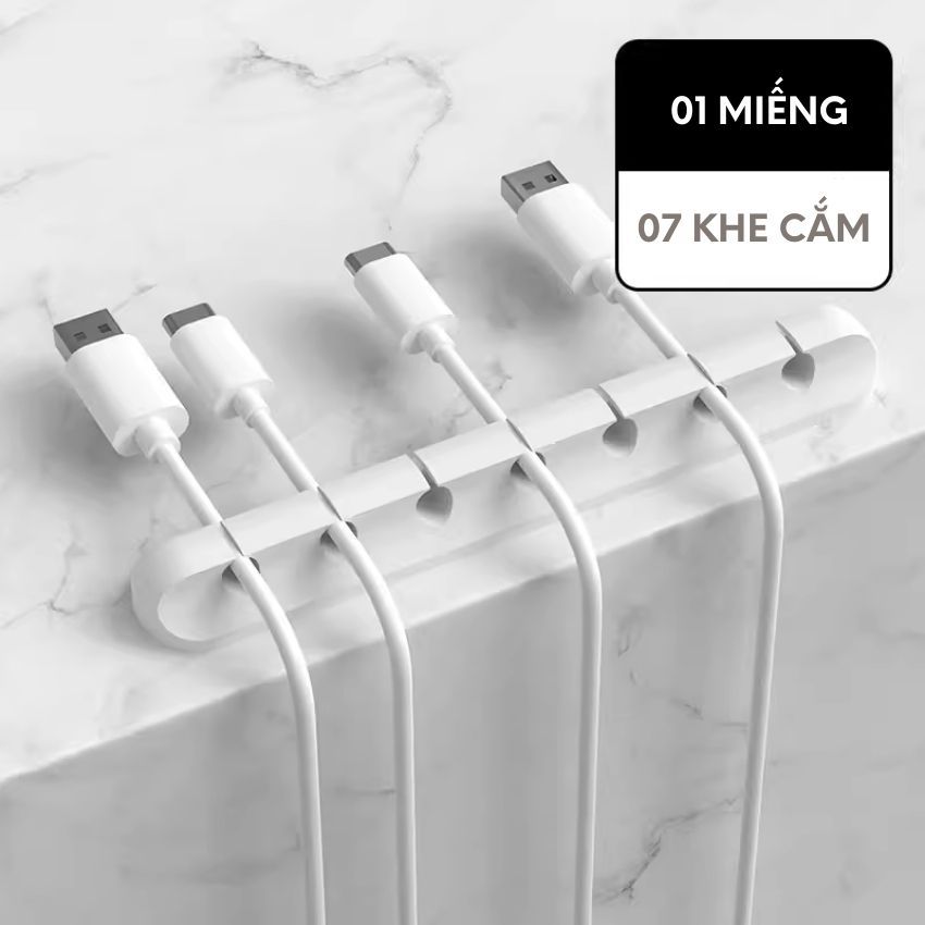 COMBO 2 Đế cố định dây cáp MÀU ĐEN 5 lỗ - Hàng nhập khẩu