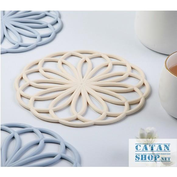 Tấm lót nồi, Miếng lót nồi chống nóng, đồ lót nồi cơm vòng tròn hình hoa xinh xắn GD178-LNTron-5