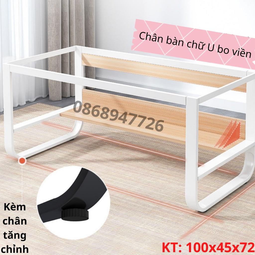 Bàn làm việc chân U, bàn chân sắt chịu lực Saikou SKKS01