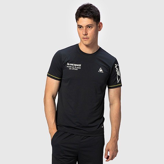 Áo T-Shirt le coq sportif nam QMMPJA09-BLK
