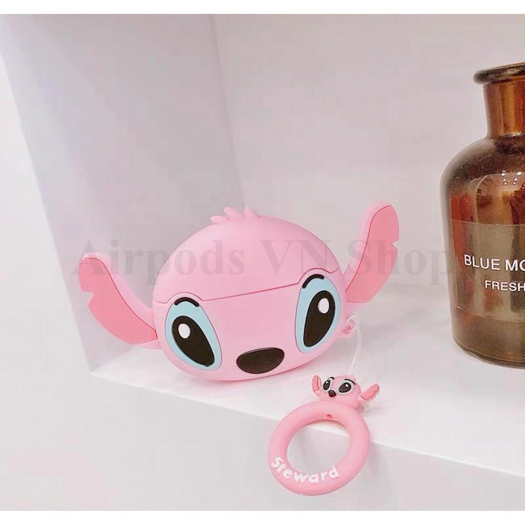 Bao Case Ốp dành cho Airpods 1/2, Airpods Pro Lilo tai to silicon 3D Lilo & Stitch cao cấp