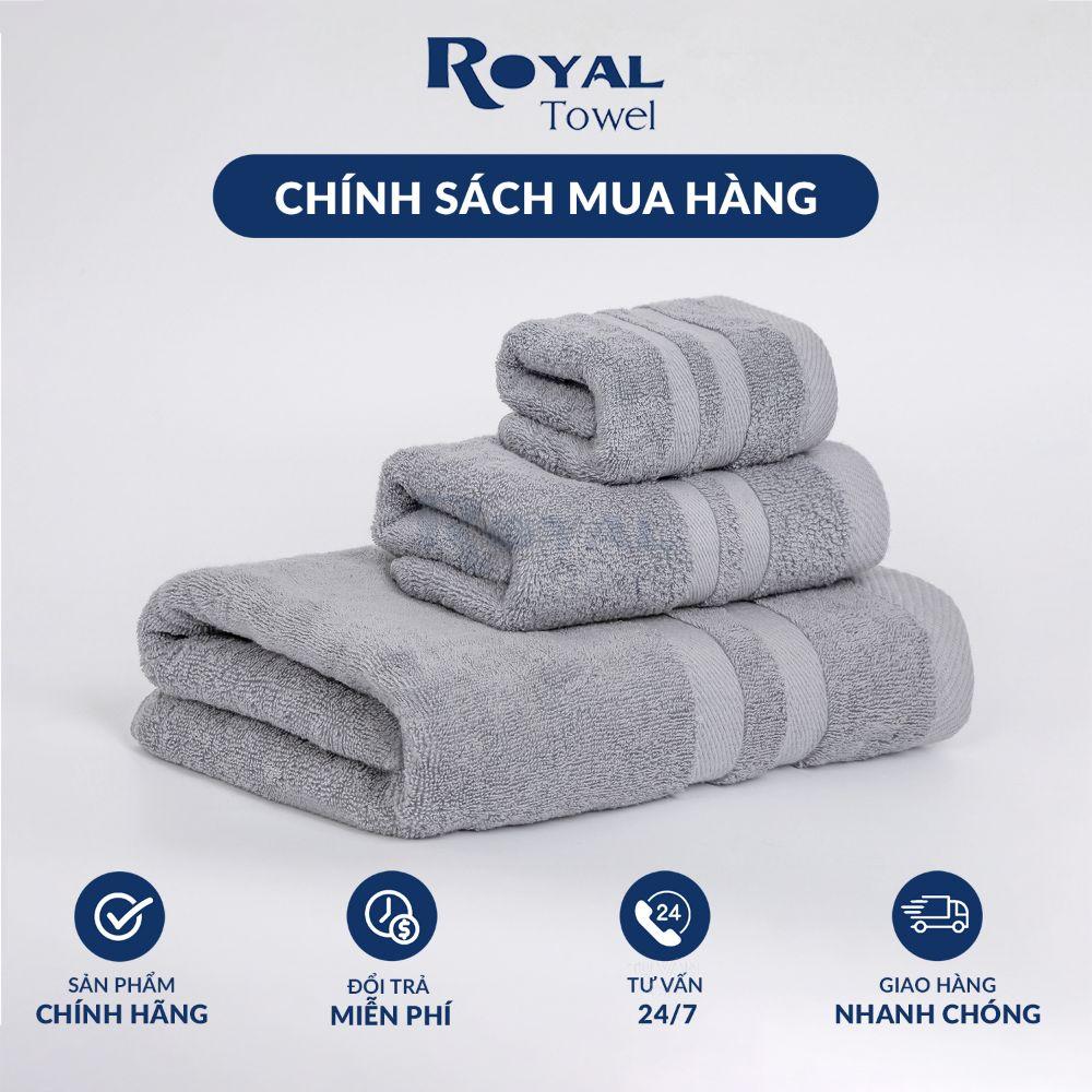 Bộ gồm 2 khăn tắm 70x140cm Royal Towel chất cotton mềm mịn, thấm hút, nhanh khô