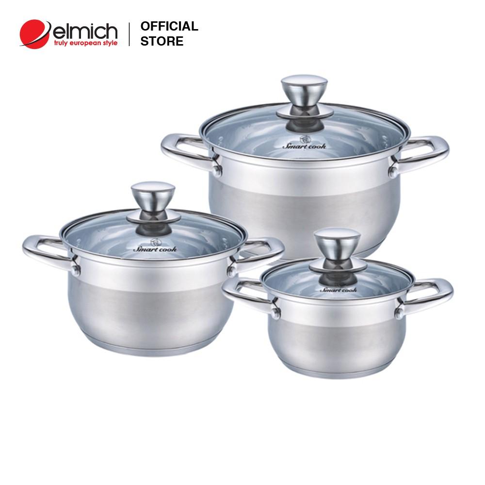 Bộ nồi smartcook 3 chiếc cỡ 16,20,24cm SM 3337