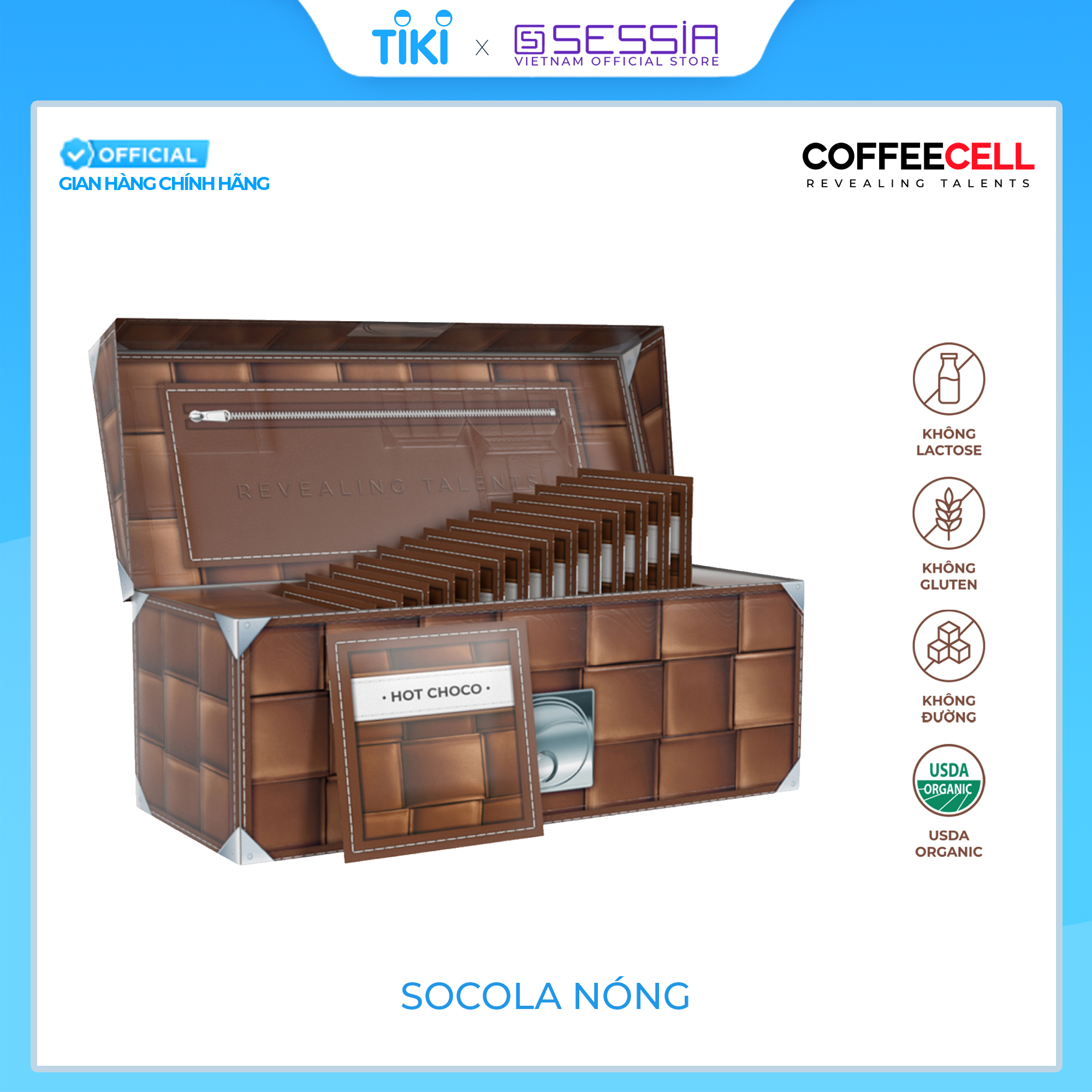 Socola Nóng Với Nhân Sâm Trắng Thượng Hạng COFFEECELL (20 gói x 15g) - Cà phê Arabica chọn lọc, Vị kem sữa thanh nhẹ, Truyền cảm hứng về những cuộc phiêu lưu mới - Hàng Chính Hãng