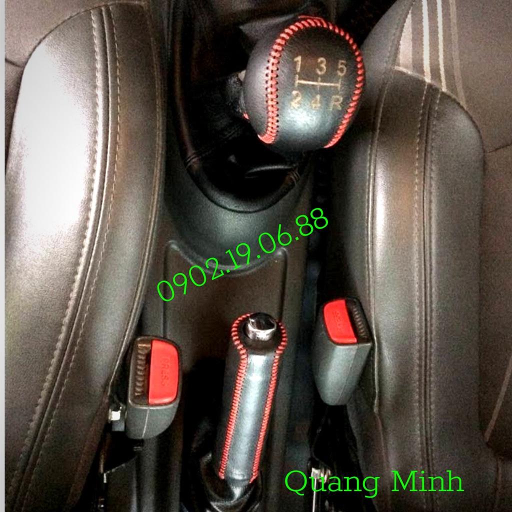 Bọc cần số da bò nhập khẩu xe Chevrolet Spark MT