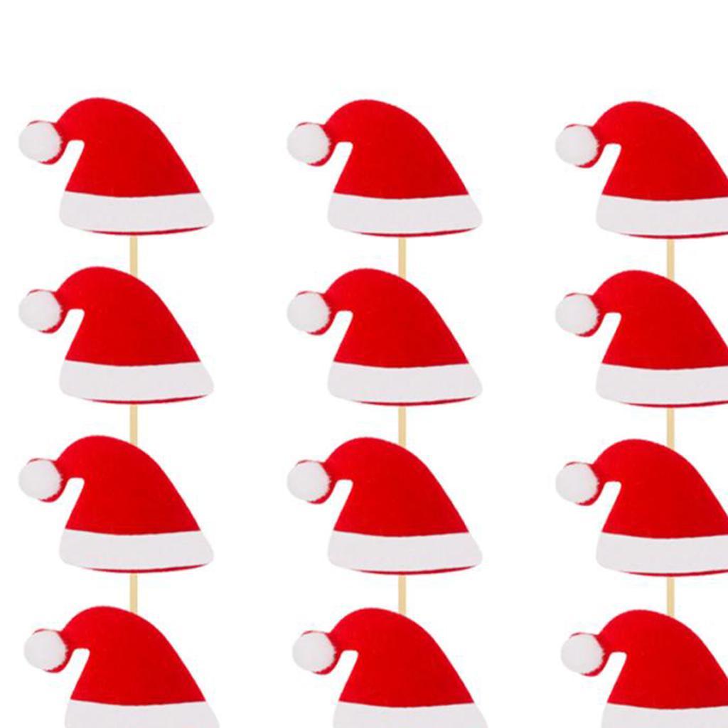 12 Pcs Christmas Cupcake Toppers Cake Topper Picks for Christmas Birthday  Shower Wedding Cake Decoration ()
