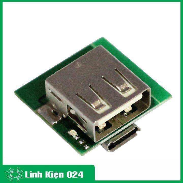 Mạch sạc pin dự phòng 5V-600MA mini 1A cổng USB có đèn báo