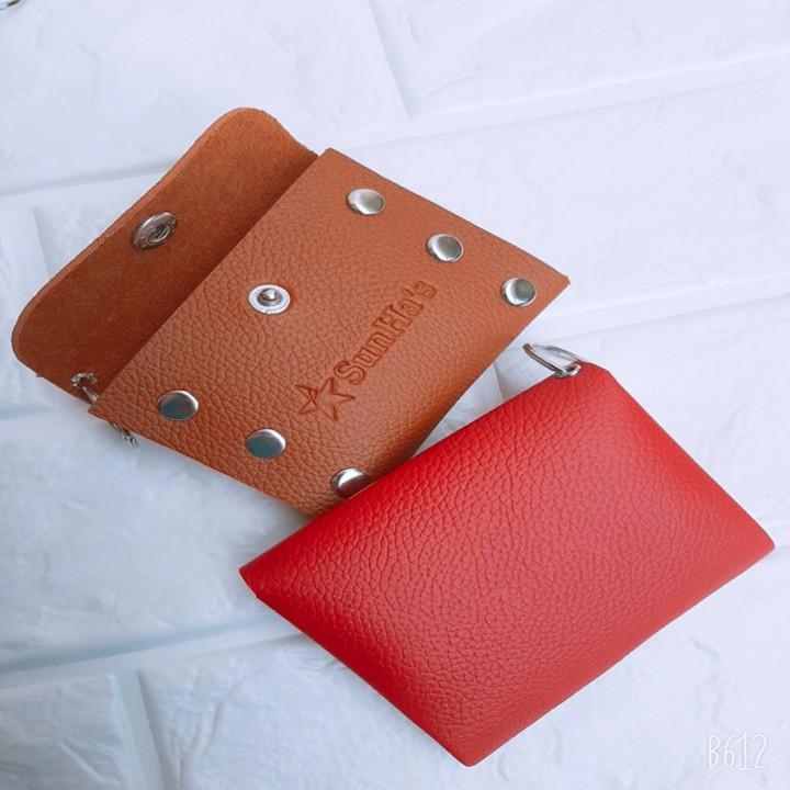 Bộ 2 túi treo móc khóa thời trang, ví chìa khóa đa năng Sunha, dùng đựng các vật dụng cá nhân đựng tiền lẻ,MBS 3739