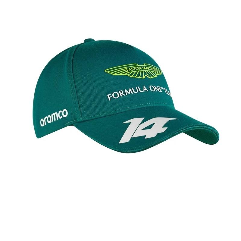 F1 Gorra de Fernando Alonso F1 Aston Martin Gorras Mũi tay đua Tây Ban Nha mới Color: 1 yellow 2 green