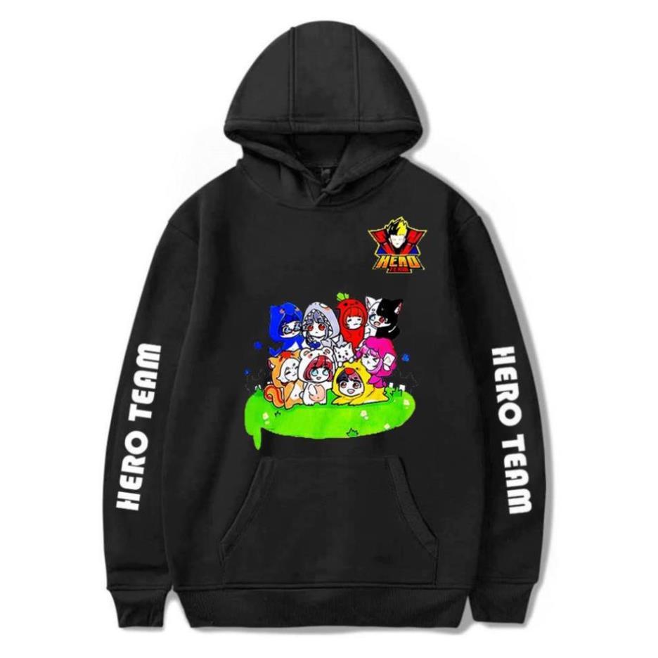 Sale 50% BST Áo HOODIE HERO TEAM - MINI WORLD - MINICRAFT kèm quà tặng bịt mặt