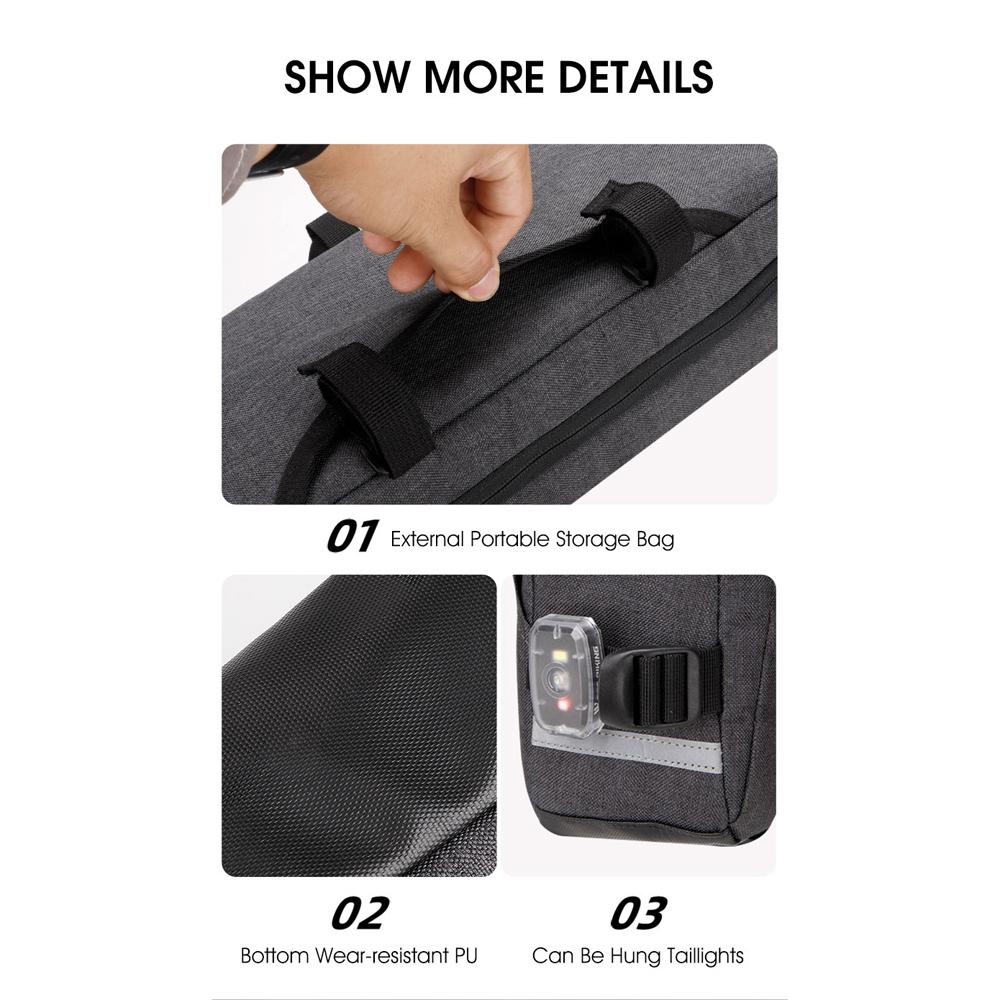 WEST BIKING 6.2L Practical Bicycle Bag Multi-use Bike Bag Bike Front Storage Bags Anti-drop Wear-resistant Crossbody Bag